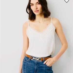 WHBM Sz S PintuckTank no stains Retail $70